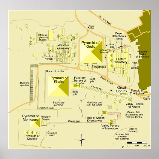 ギズモピラミッド複合図のレイアウト ポスター (正面)