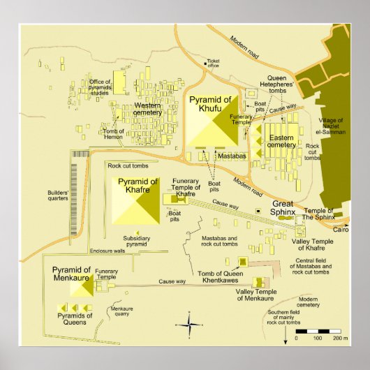 ギズモピラミッド複合図のレイアウト ポスター (正面)