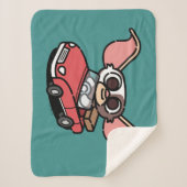 ギズモ |かわいい漫画ドライバ シェルパブランケット (正面)