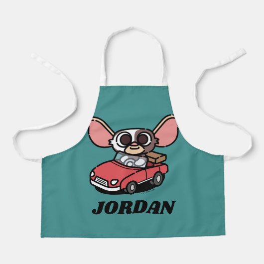 ギズモ |かわいい漫画ドライバ |名前の追加 エプロン (正面)