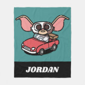 ギズモ |かわいい漫画ドライバ |名前の追加 フリースブランケット (正面)
