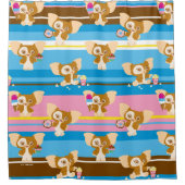 ギズモ |かわいい漫画パターン シャワーカーテン (正面)