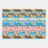 ギズモ |かわいい漫画パターン ラッピングペーパーシート (正面2)