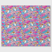 ギズモ |ピンクピース&ラブパターン ラッピングペーパー (フラット)