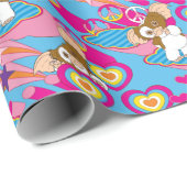 ギズモ |ピンクピース&ラブパターン ラッピングペーパー (ロールコーナー)