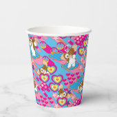 ギズモ |ピンクピース&ラブパターン 紙コップ (裏面)