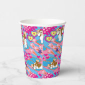 ギズモ |ピンクピース&ラブパターン 紙コップ (右)