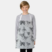 ギズモ | モノクロパターン エプロン (着用した状態)