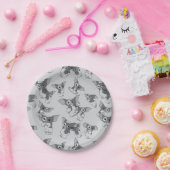 ギズモ | モノクロパターン ペーパープレート (パーティー)