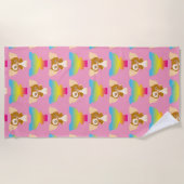 ギズモ |レインボーパターン ビーチタオル (正面)