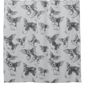 ギズモ |白黒パターン シャワーカーテン (正面)