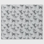 ギズモ |白黒パターン ラッピングペーパー (フラット)