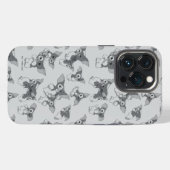 ギズモ |白黒パターン iPhoneケース (裏面横)