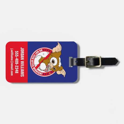 ギズモ |真夜中食べ物を与えの後に行わない ラゲッジタグ (正面横)