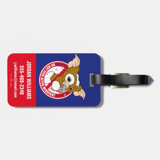 ギズモ |真夜中食べ物を与えの後に行わない ラゲッジタグ (裏面横)