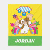 ギズモ |雨粒の夢 |名前の追加 フリースブランケット (正面)