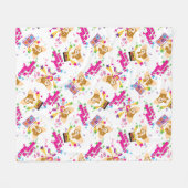 ギズモ | Let's Rock 'n 転が Pattern フリースブランケット (正面(横))