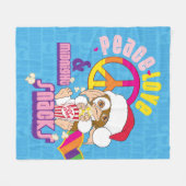 ギズモ | Peace Love & Midnight Snacks フリースブランケット (正面(横))