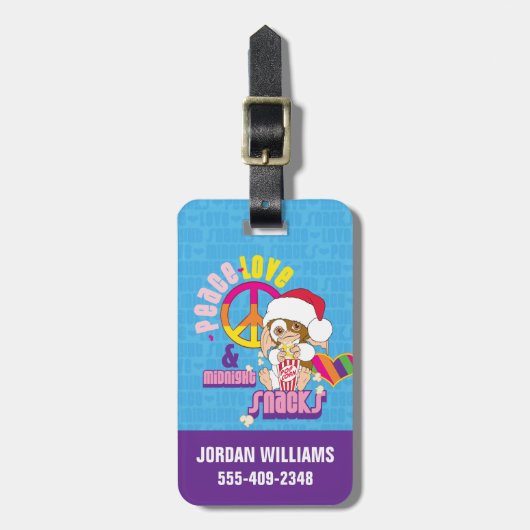 ギズモ | Peace Love & Midnight Snacks ラゲッジタグ (正面縦)