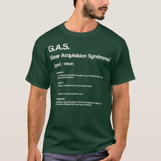 ギタおもしろいープレーヤアンプ用GAS定義デザイン Tシャツ