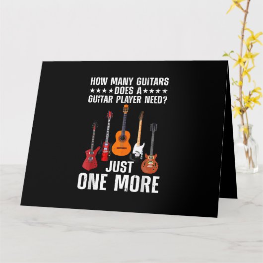 ギタおもしろいープレーヤーアート女子男性へギタリスト区 カード (黄色い花)