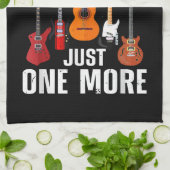 ギタおもしろいープレーヤーアート女子男性へギタリスト区 キッチンタオル (折り畳み)