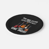 ギタおもしろいープレーヤーアート女子男性へギタリスト区 ペーパープレート (アングル)