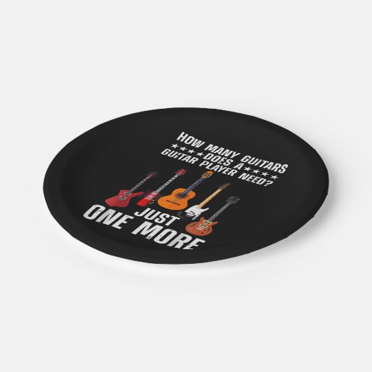 ギタおもしろいープレーヤーアート女子男性へギタリスト区 ペーパープレート (アングル)