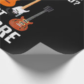 ギタおもしろいープレーヤーアート女子男性へギタリスト区 ラッピングペーパー (角)