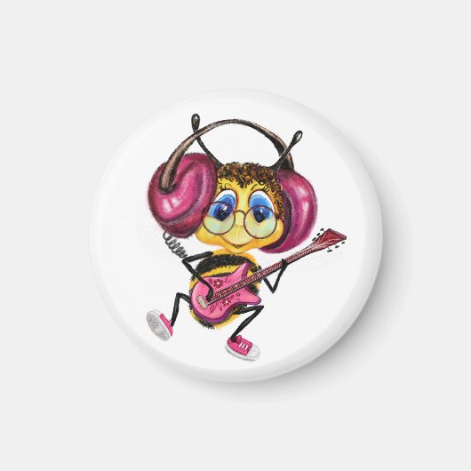 ギタおもしろいープレーヤービー付きマグネット マグネット (正面)