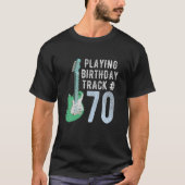 ギタおもしろいープレーヤー音楽愛好家70th誕生日ギフト tシャツ (正面)
