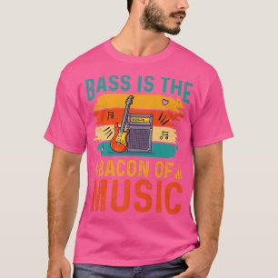 ギタおもしろいーベースは音楽のベーコン363 Tシャツ