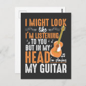 ギタおもしろいー中毒ミュージシャンギタリスト ポストカード (正面/裏面)
