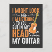 ギタおもしろいー中毒ミュージシャンギタリスト ポストカード (正面)