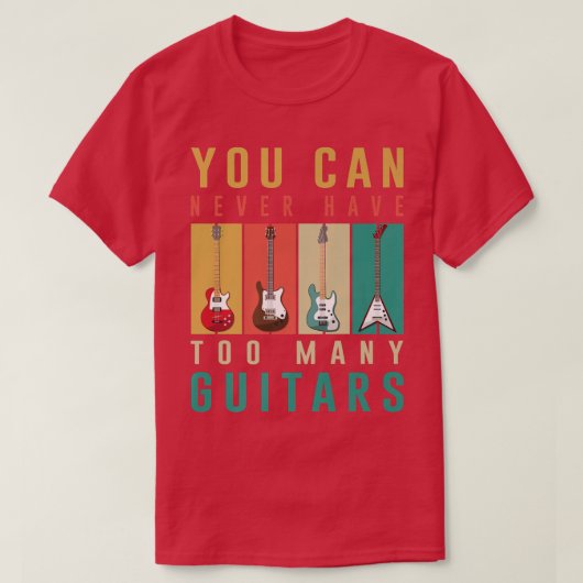 ギタおもしろいー引用文Guiが多過ぎることはない Tシャツ (デザイン正面)
