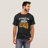 ギタおもしろいー私の最忘れ大の妻がギターを販売 Tシャツ (正面フル)