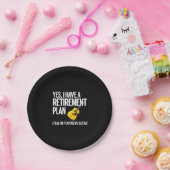 ギタおもしろいー選手の退職祝い ペーパープレート (パーティー)