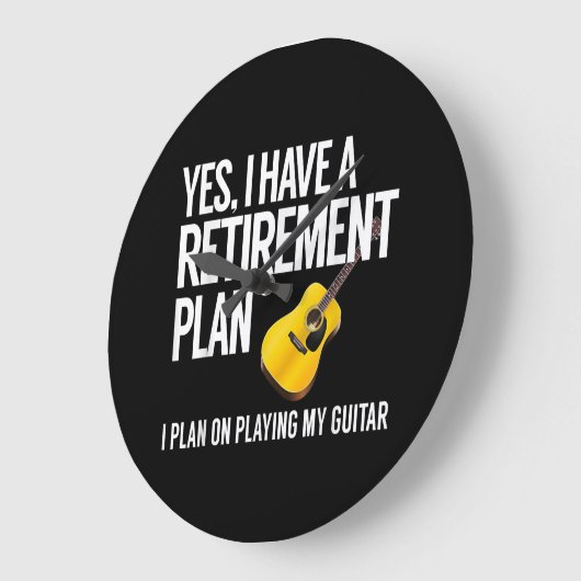 ギタおもしろいー選手の退職祝い ラージ壁時計 (傾斜)