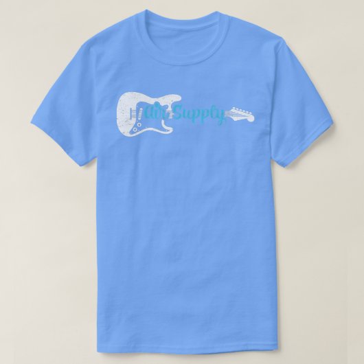 ギタおもしろいー・ラバー・エアサプライ Tシャツ (デザイン正面)