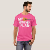 ギタアコースティッククラシカルリタイアプランギター Tシャツ (正面フル)