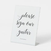 ギタエレガントーにサインして結婚くれ 台座サイン (正面)