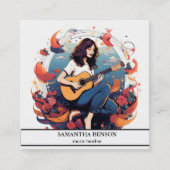 ギタエレガントー音楽の愛 スクエア名刺 (正面)