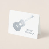 ギタエレガントー – シルバーまたは金ゴールドのミュージシャン 箔カード (正面)