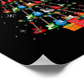 ギタカッコいいークリスマスツリーメリークリスマスギフトクリスマスL ポスター (角)