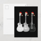 ギタカッコいいーサンタブラックとホワイト シーズンポストカード (正面/裏面)