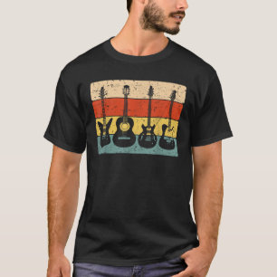ギタカッコいいープレーヤーアートメンウィメンズヴィンテージアコースティック Tシャツ