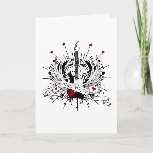 ギタカッコいいーミュージシャン生まれへロック・キッズベビー・ロッカー カード (正面)