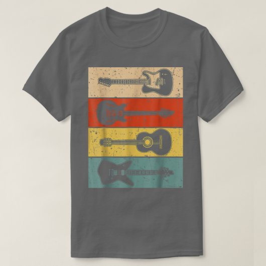 ギタカッコいいー女子男性へヴィンテージ愛好家Gu Tシャツ (デザイン正面)