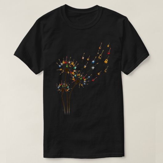ギタカッコいいーDandelion Flower おもしろい Music Notes男性 Tシャツ (デザイン正面)