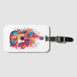 ギタカラフルーのスプラッシュアートクリップアートラゲージタグ ラゲッジタグ